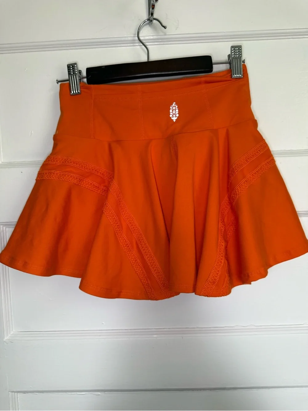 FP Movement Pleats & Thank You Orange Athletic Tennis Skort Preppy Sporty XS